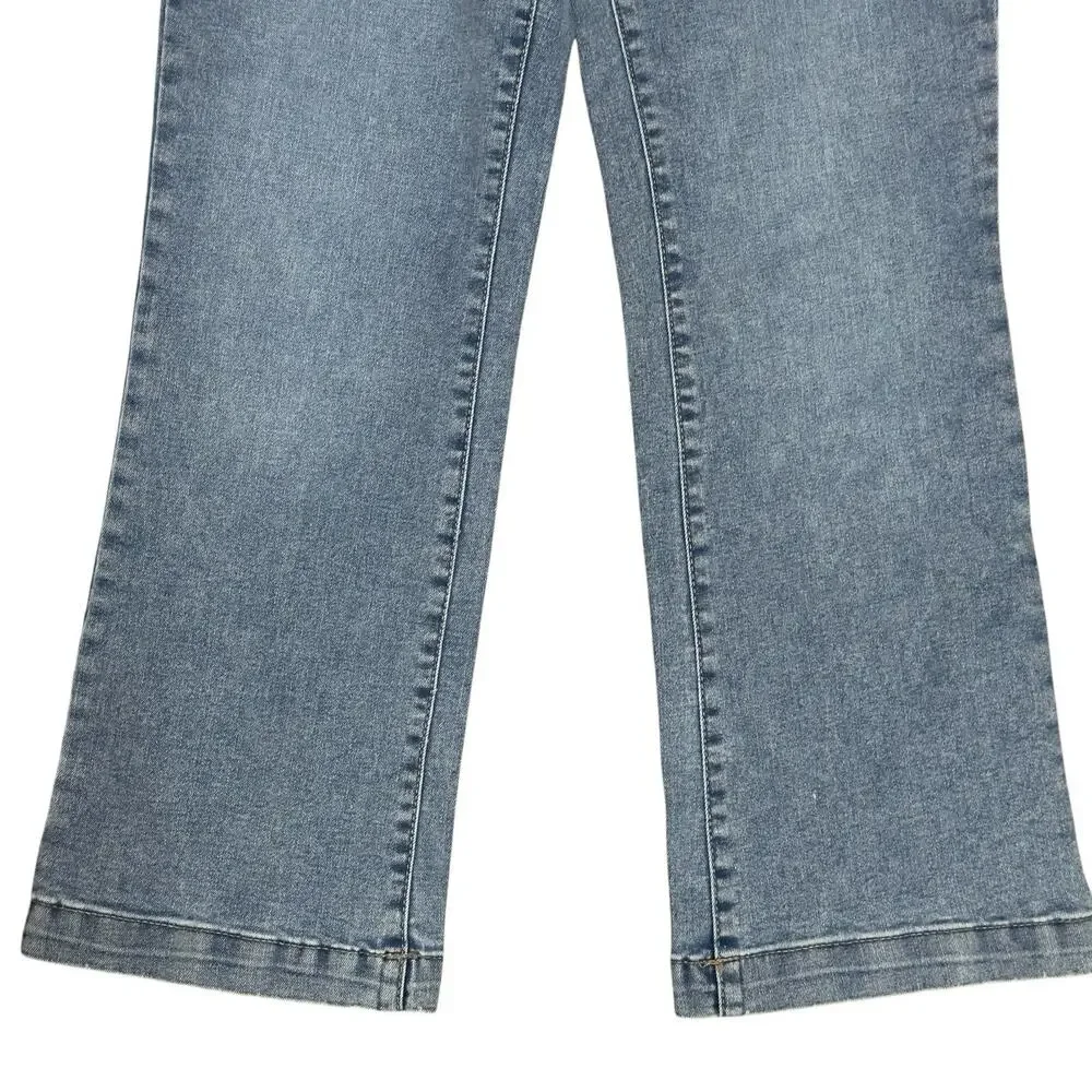 NWT Womens DKNY Sz 26 Jeans Williamsburg High Rise Flare Crop 25” Inseam NEW $79 - Picture 11 of 14